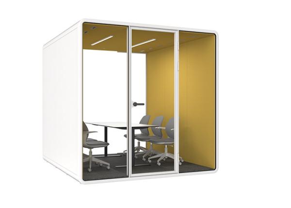 Large Meeting Booth Acoustic Privacy Sanctuaries With Ventilation Havens of