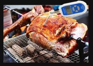 Quality Blue Kitchen Digital Food Thermometer / Waterproof Cooking Food Thermometer wholesale