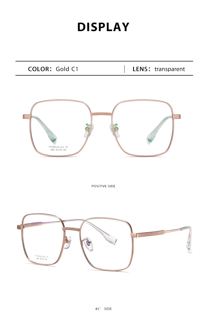 Titanium Frame optical eye glass Customization Unisex Higher Density