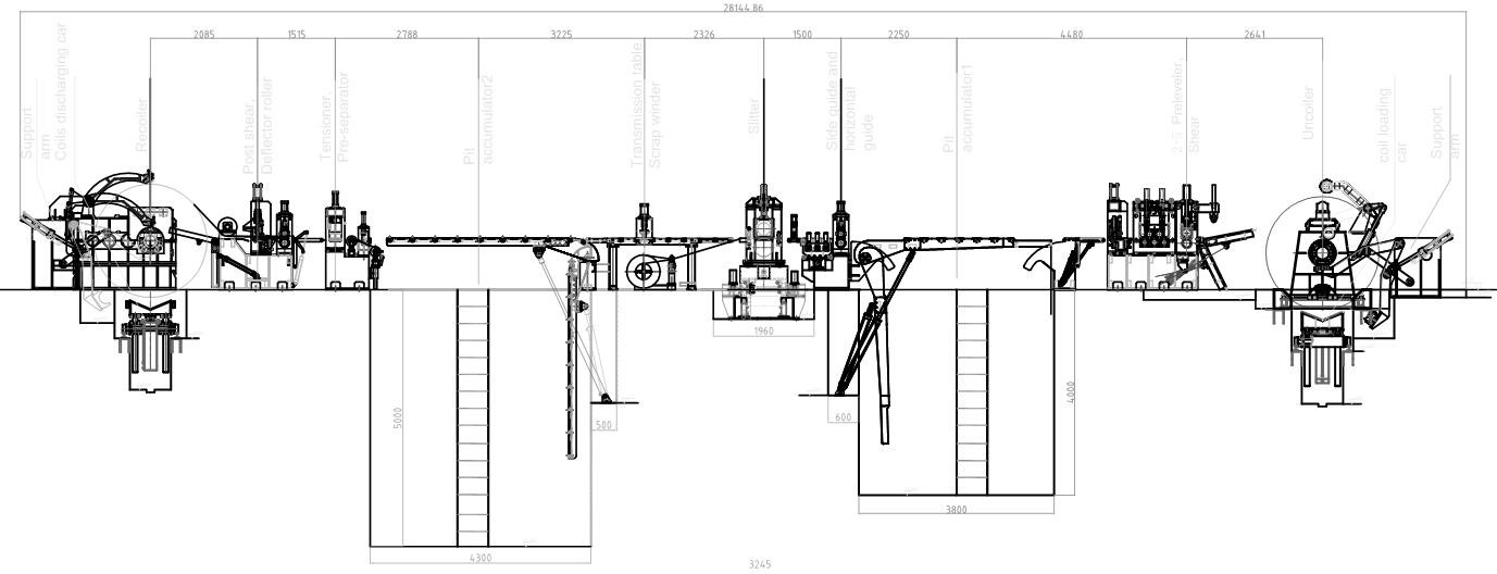 High Precision SS304 Steel Coil Slitting Line Machine 0.3-3 X 1600