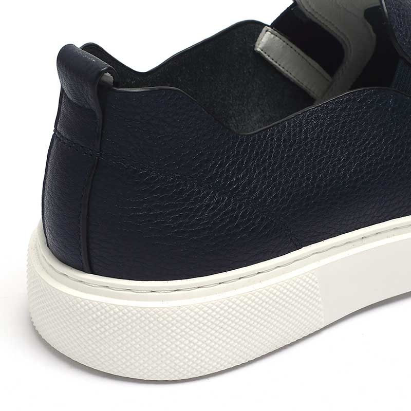 Anti Skid Summer Comfortable Navy Mens Leather Sneakers
