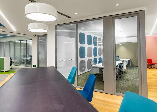 108 Series Framed Glass Partition Features High-transparency Tempered Glass