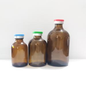 Quality 30ml 50ml 100ml Moulded Glass Vials For Antibiotics Amber Moulded Injection Glass Bottles wholesale
