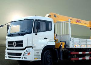 Quality New XCMG hydralic Telescopic Boom Truck Loader Crane , 8T Truck Mounted Crane wholesale