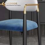 53cm Length Mid Century Modern Faux Leather Dining Chairs With Arms