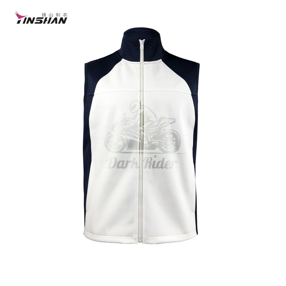 Custom Quick Dry Zip Jersey Sleeveless Sport Vest For Men Design Soft Shell For Racing