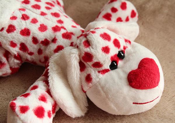 Lovely Valentines Day Stuffed Toys / Animal Dog Stuffed Push Toys For Celebratio