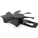 Plastic 12025 Frameless Case Fan , 110x23mm Bladeless Axial DC Fan