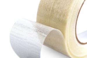 Transparent Film Fiberglass Filament Mesh Tape High Adhesion Electrical Insulation