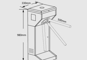 12volt Tripod Turnstile Gate Device Compact Design