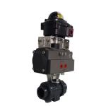 Chemical Resistant UPVC Electric Ball Valve Thread Connection Straight Through