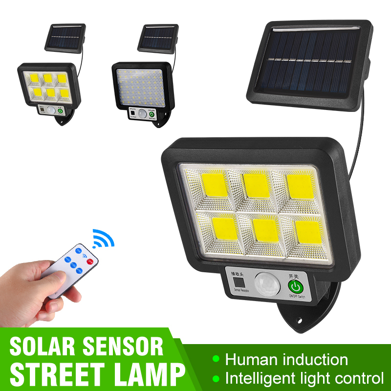 6500K 5m Induction Outdoor LED Lawn Light 72COB Solar Led Wall Light