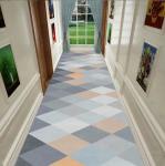 Super Geometric Style Large Commercial Floor Mat For Flower Entrance Corridor