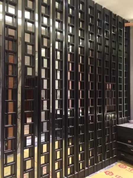China Champagne Laser Stainless Steel Divider Partition Carved Screens