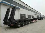 4 Axles 100 Tons Low Bed Truck Trailer For Crane Transportation Red