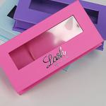 Custom Color Rigid Cardboard Box Cosmetic Packaging Eyelash Boxes With Logo