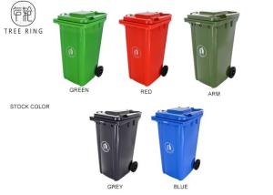 Quality Sturdy Refuse Green 240ltr Plastic Rubbish Bins With Two Rubber Wheels HDPE wholesale