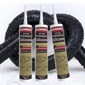 China Oem 300Ml Universal Acetic RTV Transparent Water Resistant Silicone Sealant on sale