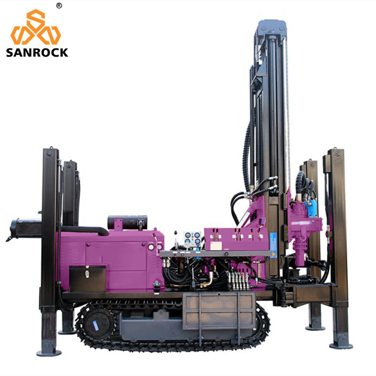 180m Depth Well Drilling Rig Crawler Mounted Rotary Drill Rig for Drilling Diameter 140-254mm