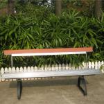 Modern Outdoor Stainless Steel Garden Bench With Cast Iron Legs