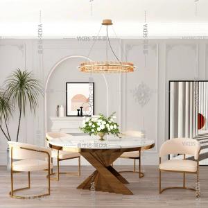 Quality Round Light Luxury Hotel Room Table 0.78 M Height wholesale
