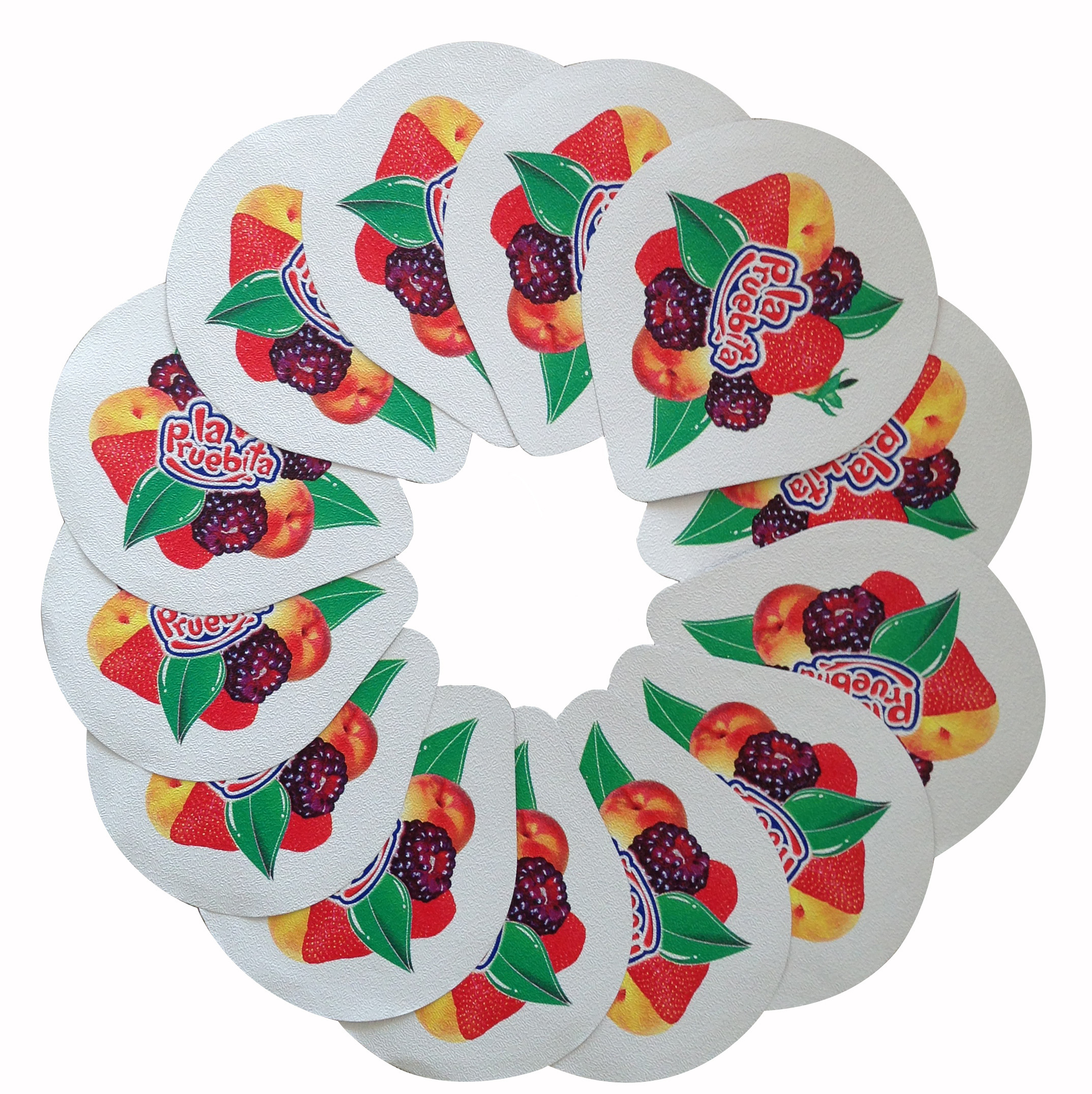 OEM ODM Die Cut Lids 30 Microns 33 Microns Yogurt Cup Lids Easy Peelable