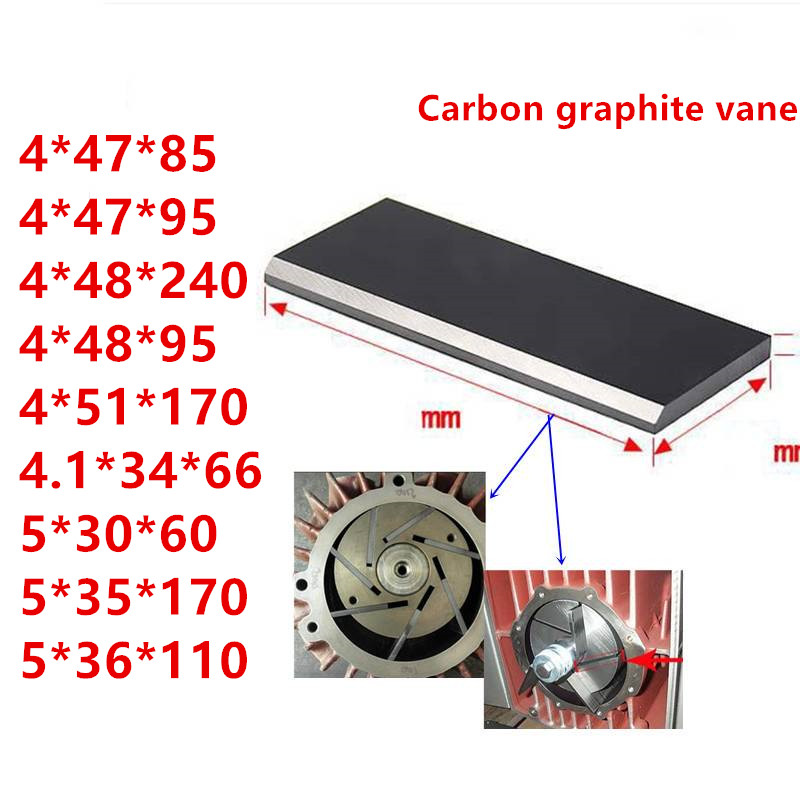 Graphite Blade for Pump Vacuum 225 Vane Vacuum Pump Rotor and Blades Carbon Vane