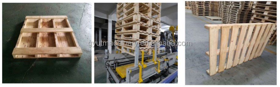 Automatic Sawdust Block Pallet Nailing Machine for Wooden Pallets Manufacturing Line