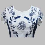 Hot Selling Woman Embroidery Short Sleeve Summer Autumn Lady Maxi Dress
