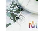 10g Love Heart Pendant Necklace With Cubic Zirconia