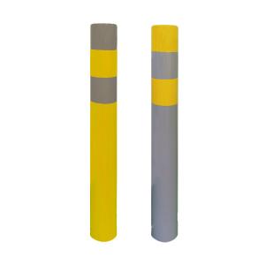 Quality 1020mm Orange Safety Bollards Steel Tube Pour In Place Safety Bollards wholesale