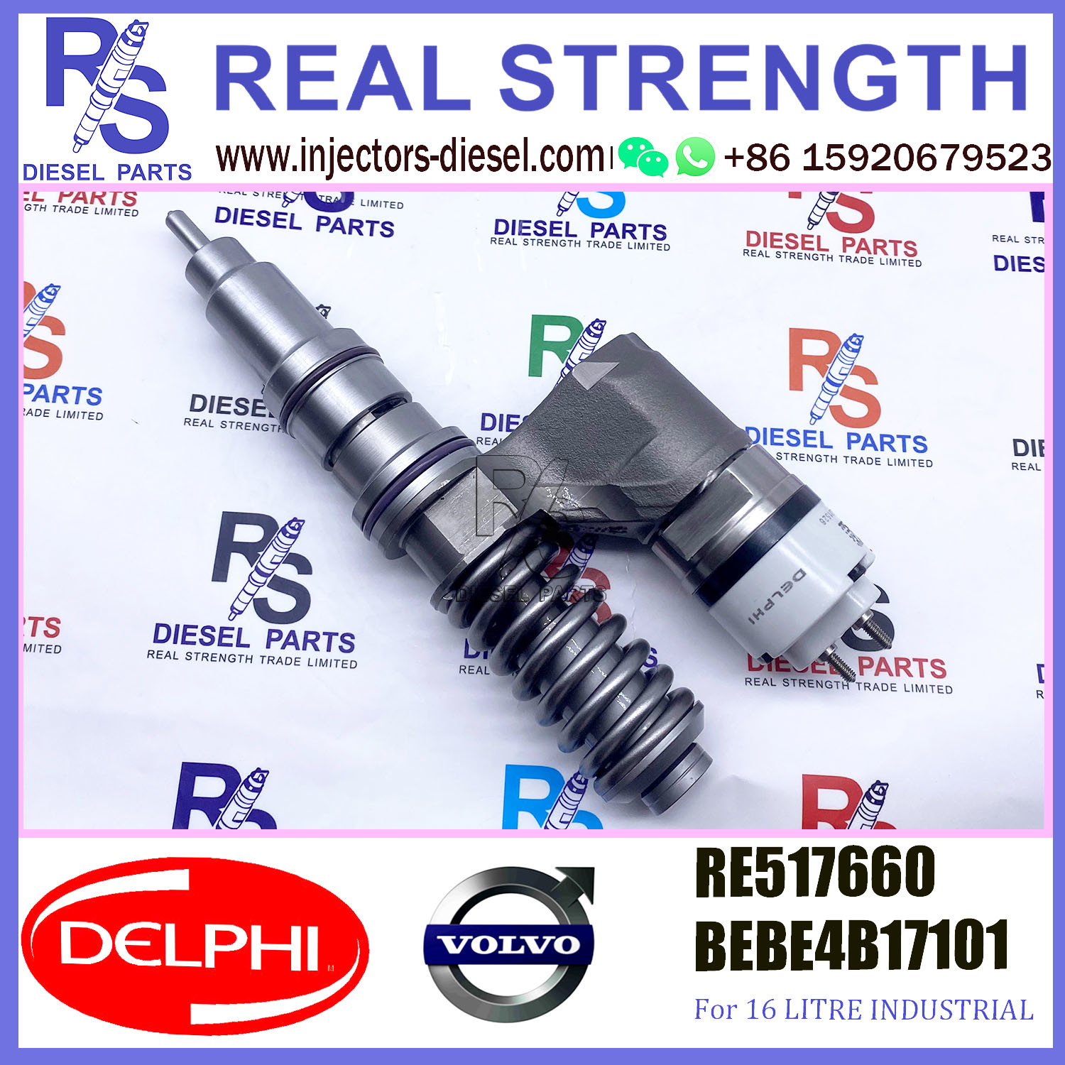 V-O-L-V injector RE517660 Diesel pump Injector DELPHI BEBE4B17101 A3 for 6125 TIER 2 -OH - LOW POWER