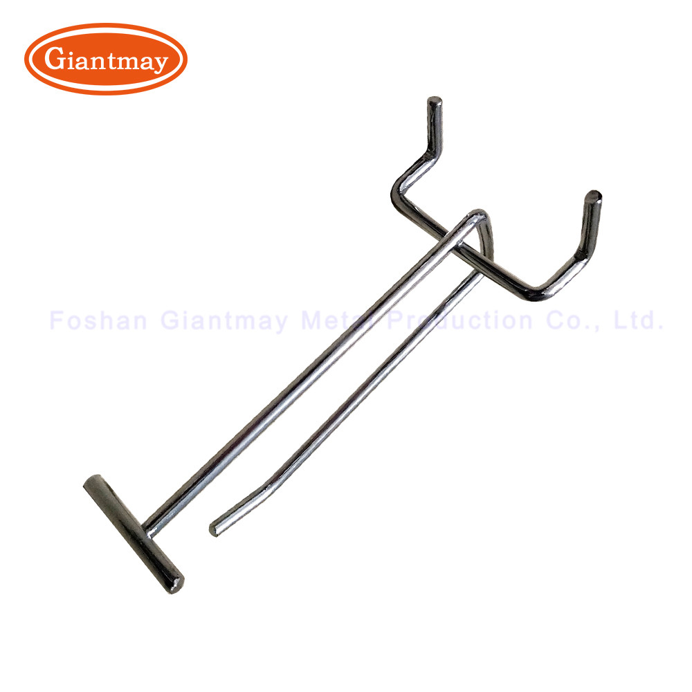 Shop Pegboard Display Hooks Metal Peg Double Hook With Price Tag