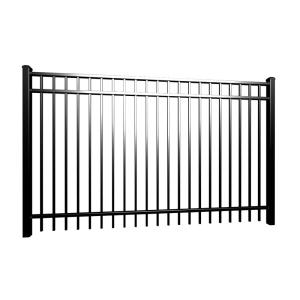 Quality Outdoor Powder Coated Flat Top Steel Fence Black Heat Treated Galvanized wholesale