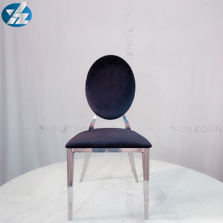 Traditional Stainless Steel Stackable Event Chairs Round Back Rental W50xD65xH92cm