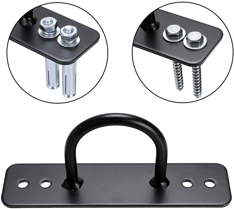 300 kg Load Capacity Carbon Steel Bicycle Wall Anchor for Battle Rope/Resistance Bands