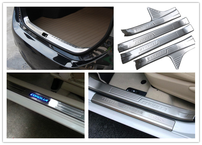 TOYOTA Corolla 2014 2016 Stainless Steel Door Sill And Scuff Plate