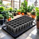32-Cell Plastic Nursery Seed Tray, Vacuum Formed for Seed Growth, Black Seedling