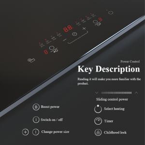 Quality Three Burner Built In Induction Hob Cooktop 6100W Touch Control wholesale