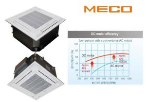 Quality 400CFM 4 Pipe System Ceiling Cassette Fcu Fan Coil Unit 590x590x242mm Size wholesale