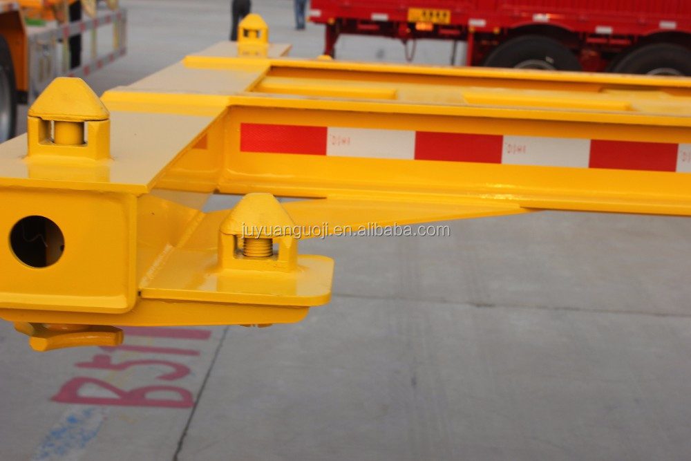 2020 3 Axle Container 40ft Truck Trailer Chasis Skeleton Semi Trailer with Steel Q235