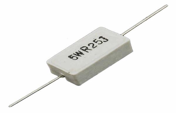 Cheap Double End Cement 5W 5 % Resistors 25 Ohm For Power Electronics Circuits for sale