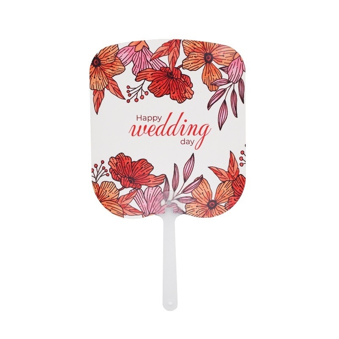 DIY Double-Sided Printed Sublimation Advertising Fan Promotional Gift PET Plastic Fan