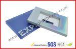 Silver Envelope Card Board Packaging Boxes , Clear Plastic Sleeve Screen
