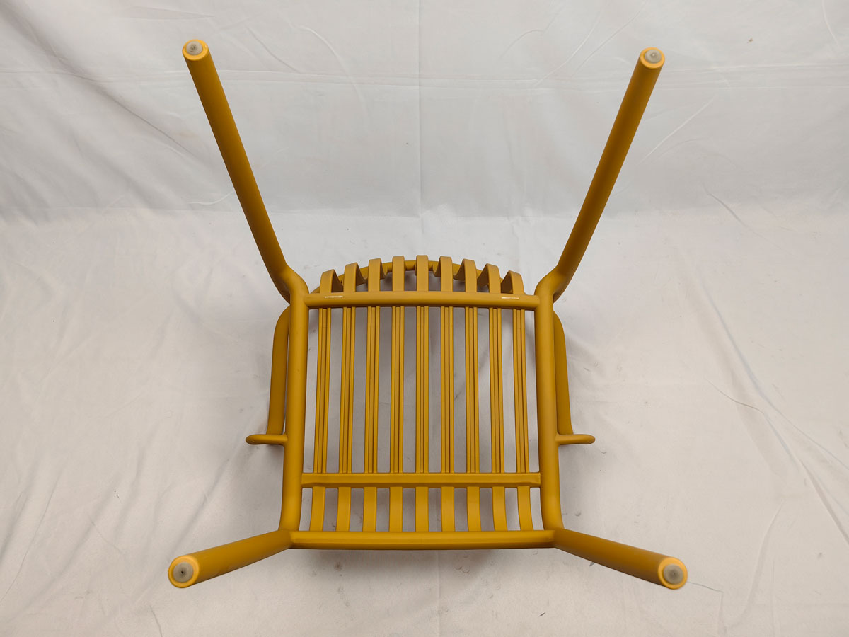 Retro Plastic Patio Dining Chairs Stackable Bistro Armchair High Back