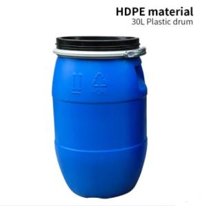 Quality Chemical HDPE Plastic Container 30L Heavy Blue Plastic Drum Round wholesale