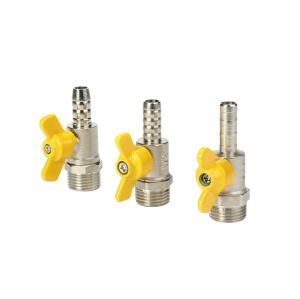 Quality High Temperature Shut Off Brass Gas Valve half inch Nickle Platting wholesale