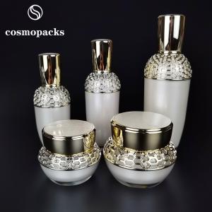 Quality 30ml 50ml Luxury Plastic Lotion Bottles Cosmetic Acrylic Spray Bottle With Gold Caps wholesale