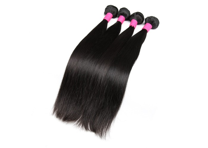 Glossy Straight Virgin Brazilian Human Hair Extensions For Adults Clean & Neat Ends