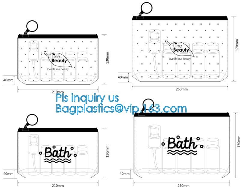 underwear packing slider zipper bags with hanger, Cosmetic k clear bubble bags, Manufacturer Clear Vinyl Slider Ba